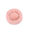 Soft pink plush round donut pet bed for small dogs and cats, cozy winter sleeping mat. - 40CM / Apricot Pink