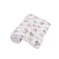 Soft thickened coral fleece pet blanket featuring a cute brown and grey paw print pattern - S / White Paw Print
