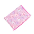 Soft coral fleece pet blanket with cute paw print design, warm winter dog bed mat for pets. - S: 60x40cm / Rose Red Paw Print