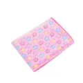 Coperta per animali in pile corallo con stelle rosa, morbido tappetino caldo per cani. - Stella rosso rosa