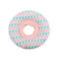 Soft pet Elizabeth collar donut cone for cats dogs with pink blue triangle patterns - S: Diameter 20cm / Green Triangle
