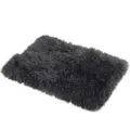 Dark grey soft long plush pet blanket mat for dogs and cats, cozy sofa cover supply. - S: 56*36cm / Dark Gray