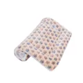 Warm thickened plush pet blanket with colorful star pattern for small cats and dogs - Brown Star