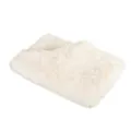 Beige long plush pet blanket soft fluffy cat dog mat sofa cover warm and cozy pad - White