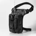 Bolsa de pierna táctica negra impermeable para motociclismo y actividades al aire libre - 6 / Negro
