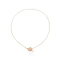Minimalist gold-tone necklace with a stylish flower toggle clasp for everyday wear. - Style 2 Gold