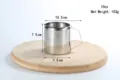 304 Edelstahl Milchkännchen 10oz Kaffeekanne mit Maßangaben und 103g Nettogewicht - 10oz (300ml)