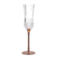 Elegante kristallen champagneflûte met roségouden steel en luxe strass-voet - Roségoud / 1 Stuk