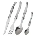 Stainless steel flatware set with marble pattern handles knife fork spoon cutlery - Knife Fork Spoon Small Spoon