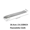 Detail eines 36,4 cm grauen Flanell-Beutels für Grillspieße und Camping-Werkzeuge. - Flanell-Stil (PJ9018) / 36,4 cm