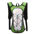 Lightweight green running hydration pack with reflective holographic silver panel - Green