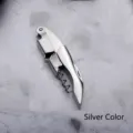 Roestvrijstalen kelnersmes kurkentrekker in zilveren kleur - Roestvrij Staal Geborsteld Stijl / Zilver volledig metaal