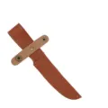 Professional brown leather knife sheath protective cover for Mongolian meat knife - Single Leather Sheath