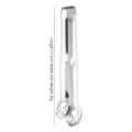 Stainless steel cat paw shaped food tongs silver kitchen tongs 17.5cm - Silver