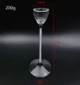 Eleganter Kristall-Kerzenhalter mit diamantgefülltem Stiel, 19 cm Gesamthöhe - Kristall Kerzenständer Mittel