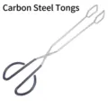 Pinze professionali da barbecue da 41 cm in acciaio al carbonio con impugnatura blu antiscivolo - Stile in Acciaio al Carbonio (Grande) / 41cm
