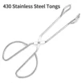 Pinza professionale per barbecue da 41 cm in acciaio inox 430 per carbone e cibo - Stile in Acciaio Inossidabile (Piccolo) / 25cm