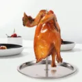 Detachable 304 stainless steel roast chicken rack with drip pan for outdoor BBQ grilling - 304 Stainless Steel BBQ Rack