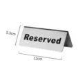 Stainless steel table tent sign reserved sign for restaurant hotel desktop decoration - Silver Reserved Sign (English)