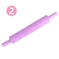 Mattarello in plastica viola testurizzato per decorazioni di torte fai-da-te - Stile Trama a Griglia Viola (2) / 36.5*5.6*5cm