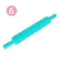 Gedecoreerde deegroller met vlinderpatroon van kunststof voor fondant en bakken, blauwgroen - Teal Vlinder Patroon Stijl (6) / 36.5*5.6*5cm