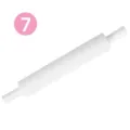 Witte plastic deegroller met diamantpatroon voor de decoratie van fondantgebakken - Wit Diamant Raster Stijl (7) / 36.5*5.6*5cm
