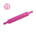 Roze plastic deegroller met bloemenpatroon voor het reliëf van fondant en deegwaren - Roze Rose en Hart Stijl (11) / 36.5*5.6*5cm