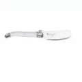 White Handle Stainless Steel Butter Knife And Cheese Spreader For Kitchen Utility - 1 White Plastic Handle Butter Knife