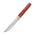 Coltello professionale in acciaio al carbonio per carne con manico in legno rosso - Coltello per Carne Manico in Legno Rosso