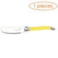 Yellow handled butter knife cheese spreader stainless steel kitchen tool tableware - 1 Yellow Plastic Handle Butter Knife