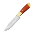 Coltello multiuso a lama fissa in acciaio al carbonio con manico in legno - Coltello per Carne Doppia Testa in Rame