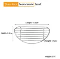 Rejilla de enfriamiento semicircular de acero inoxidable para hornear, 18,5 cm largo - Semicírculo Pequeño / 18.5x9.5cm