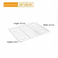 Rejilla de enfriamiento y drenaje de acero inox 201 con medidas de 26x20cm - Japonés 26 (Rectangular) / 24.7x18.7cm