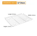 Griglia di raffreddamento rettangolare in acciaio inox 201, dimensioni 29,3x22,8x1,4cm - Giapponese 31 (Rettangolare) / 29.3x22.8cm