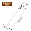 Detailansicht einer Grillgabel aus Edelstahl mit 30,5 cm Länge und Griffabmessungen - Einzelne Gabel (1 Stück) / Einfache Verpackung