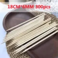 Einweg-Bambus-Grillspieße flach 18cm 300er Set für Barbecue und Grillabende - 18cm*6mm 300 Stück