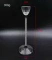 Eleganter Kristall-Kerzenständer mit Diamantschaft und facettierter Basis, 19,9cm - Kristall Kerzenständer Groß