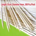 Natürliche 35 cm lange, 4 mm dicke Bambus-Grillspieße für Kabobs, 300 Stück pro Packung - 300 Stück 35cm*4mm