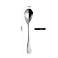 No. 3 stainless steel oval water-drop spoon with 16.8cm length and mirror finish - Size 3