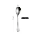 Stainless steel mirror finish oval spoon Size 4, 13.5cm length for coffee or soup - Size 4
