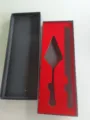 Coffret cadeau noir pour ensemble couteau et pelle à gâteau en acier inoxydable avec doublure rouge - Boîte Cadeau Sans Couverts / Noir