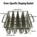 Stainless steel 4-slot taco fryer basket with handles for oven and deep frying - Oven-Safe Shaping Fry Basket (Dual-Use)
