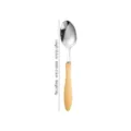 Ash wood handle 304 stainless steel spoon, 16.5cm length and 24g weight, SKU variant image - Tea Spoon / 16.5x3.3cm