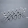 Stainless steel taco holder rack in 24x7x4.5cm size for tortilla shell display - Wire Wave 3-Slot Taco Holder