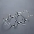 Stainless steel taco holder rack with dimensions 18cm by 13cm by 8cm for shell placement - 3-Slot U-Shaped Taco Holder