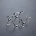 Professional stainless steel taco holder rack with clear 11cm and 4cm size markings - 2-Slot U-Shaped Taco Holder