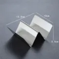 Durable stainless steel taco holder stand, variant size 13.5 x 10 x 5.5 cm for kitchen - 304 Stainless Steel 1-2 Slot V-Shaped Taco Holder