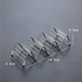 Stainless steel taco holder rack with dimensions for three tacos - 3-4 Slot V-Shaped Taco Holder