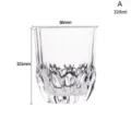 Luxe 320ml kristallen whiskyglas met elegante geslepen bodem en maataanduidingen - 320ml (86x101mm)