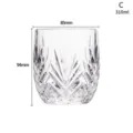 Elegant 310ml kristallen whiskeyglas met geslepen patroon en afmetingen - 310ml (85x94mm)